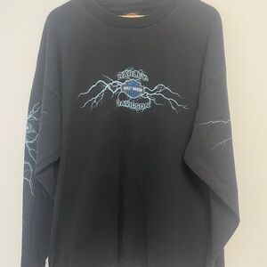 Harley-Davidson Black and Blue Crewneck Sweater